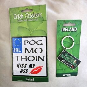 🍀Irish Keyring and Sticker "FUN GIFT IDEA" 🍀